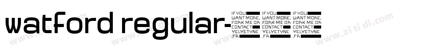 watford regular字体转换